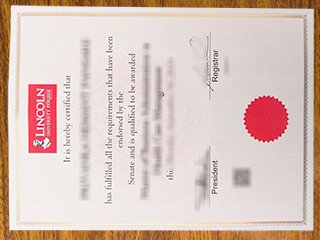 林肯大学学院毕业证
