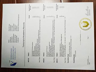 新加坡管理大学成绩单