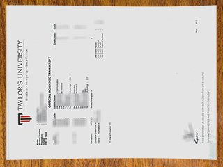 Taylor's University transcript