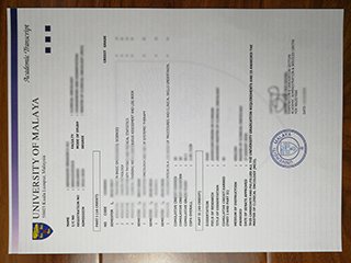 马来亚大学成绩单