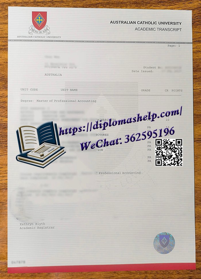 澳大利亚天主教大学成绩单