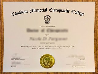 Canadian Memorial Chiropractic College diploma