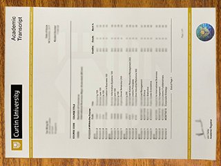 科廷大学官方成绩单