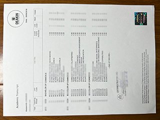 迪肯大学官方成绩单