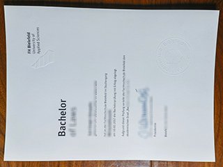 比勒费尔德应用科学大学毕业证书