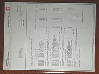 加拿大范莎学院成绩单