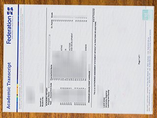 联邦大学成绩单