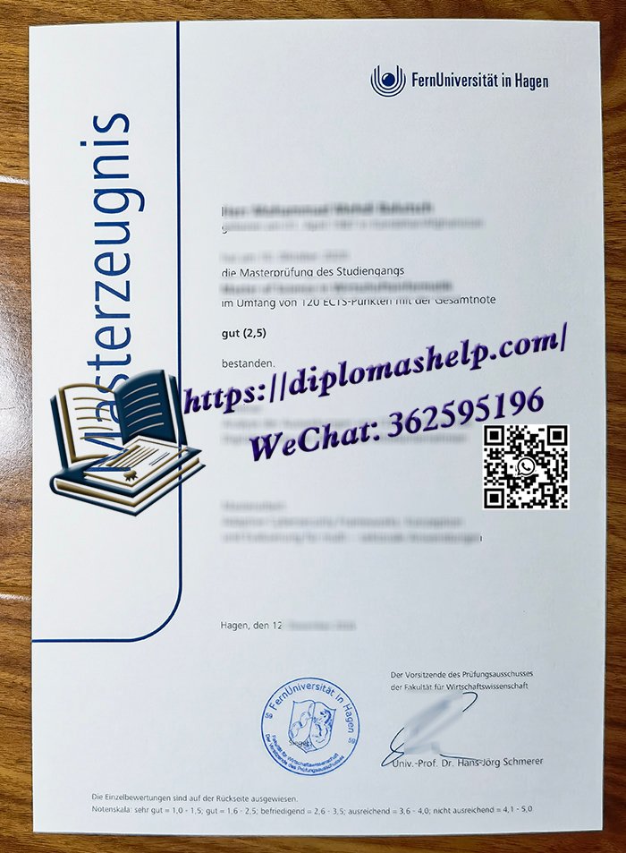FernUniversität in Hagen zeugnis