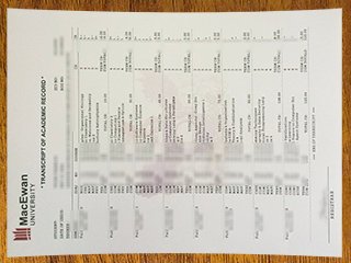 Grant MacEwan University transcript