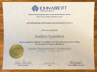 约翰阿伯特学院毕业证书