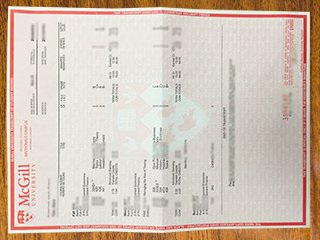 McGill University transcript