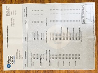 Niagara College transcript