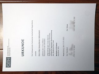 雷根斯堡应用技术大学毕业证书