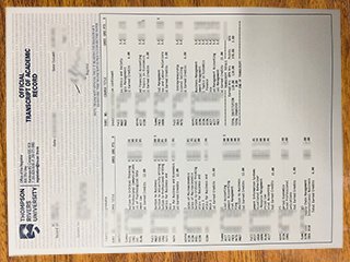 汤姆逊河大学官方成绩单