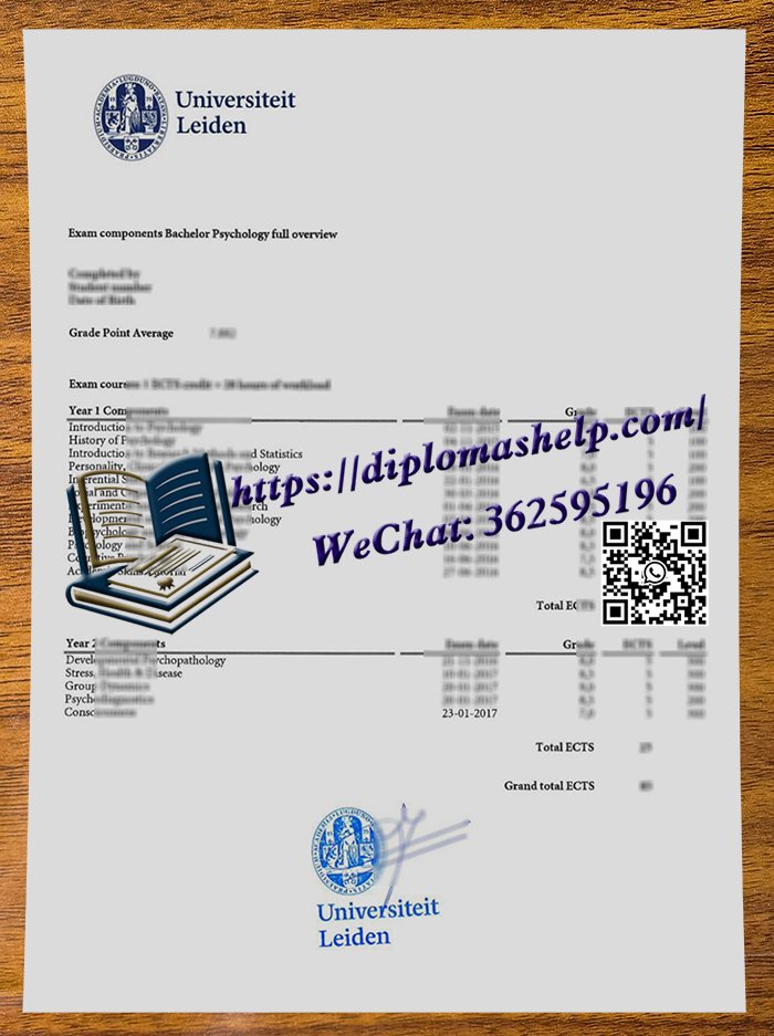 莱顿大学成绩单