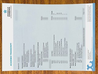 堪培拉大学‌官方成绩单