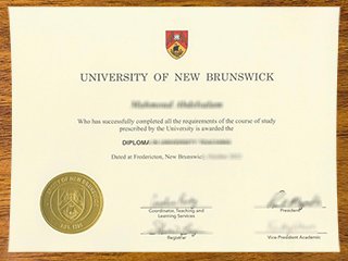 新布朗斯维克大学毕业证书