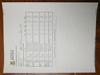 University of Regina transcript