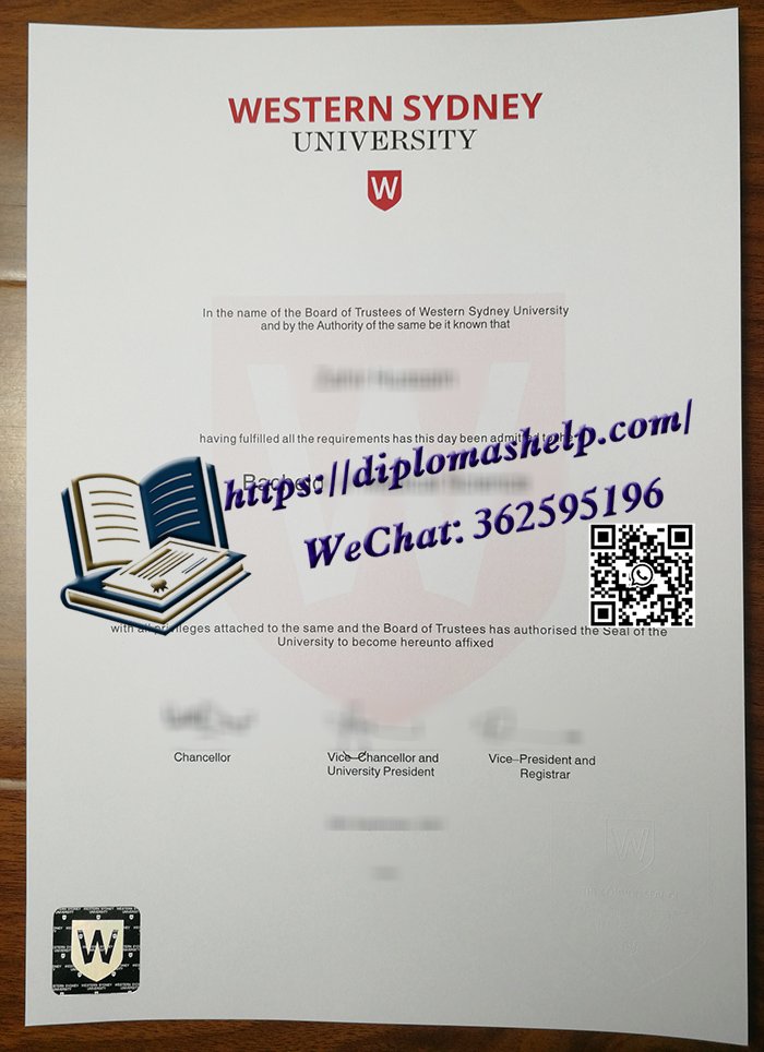 西悉尼大学毕业证书