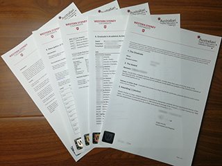 澳大利亚西悉尼大学成绩单