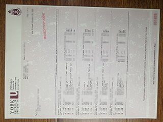 约克大学官方成绩单