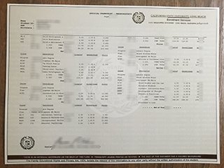 美国加州州立大学长滩分校成绩单