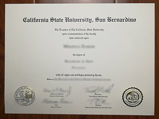加州州立大学圣贝纳迪诺分校毕业证书