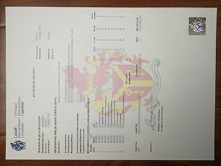 英国卡迪夫城市大学成绩单