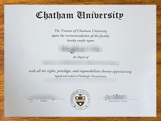 ‌查塔姆大学毕业证书