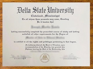 三角洲州立大学毕业证书
