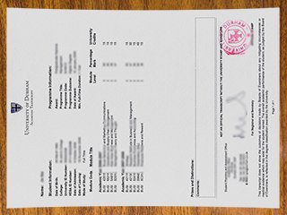 杜伦大学官方成绩单