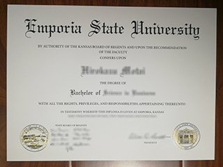 恩波利亚州立大学毕业证书