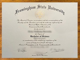 弗雷明翰州立大学毕业证书