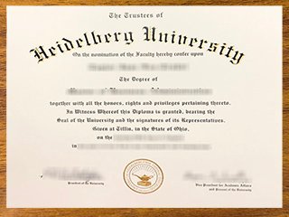 美国海德堡大学毕业证书