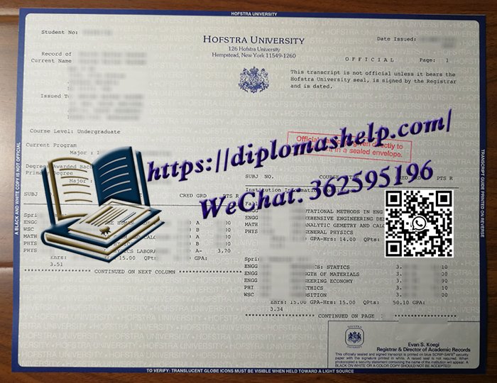 霍夫斯特拉大学成绩单