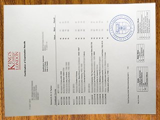 英国伦敦国王学院成绩单