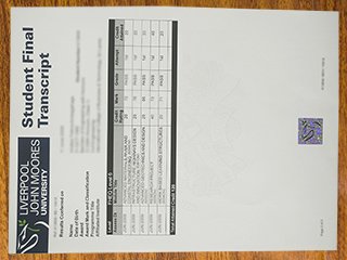 Liverpool John Moores University transcript