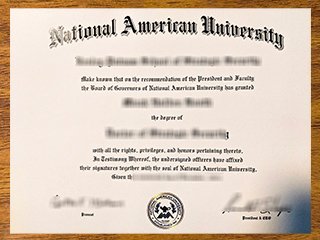 美国国立大学毕业证书