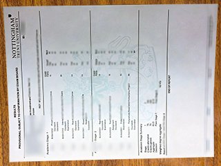 英国诺丁汉特伦特大学成绩单