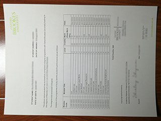 英国牛津布鲁克斯大学成绩单