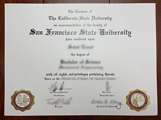 旧金山州立大学毕业证书
