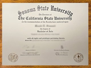 索诺马州立大学毕业证书