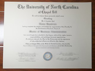 北卡罗来纳大学查珀尔希尔分校毕业证书