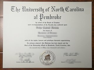 北卡罗来纳大学彭布鲁克分校毕业证书