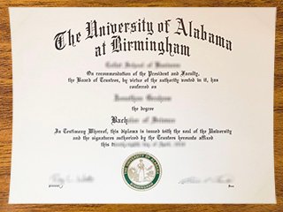 阿拉巴马大学伯明翰分校毕业证书