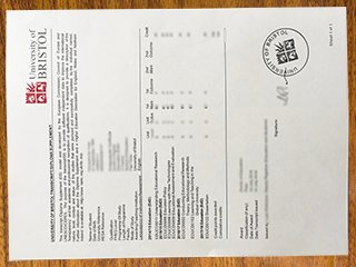 布里斯托大学官方成绩单