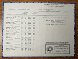 美国加州大学洛杉矶分校成绩单