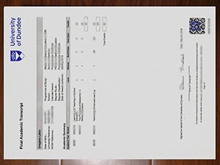 邓迪大学官方成绩单