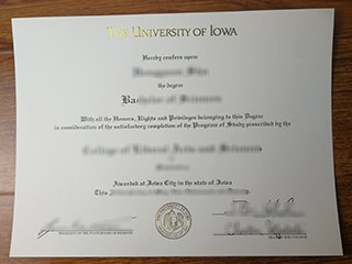 爱荷华大学毕业证书