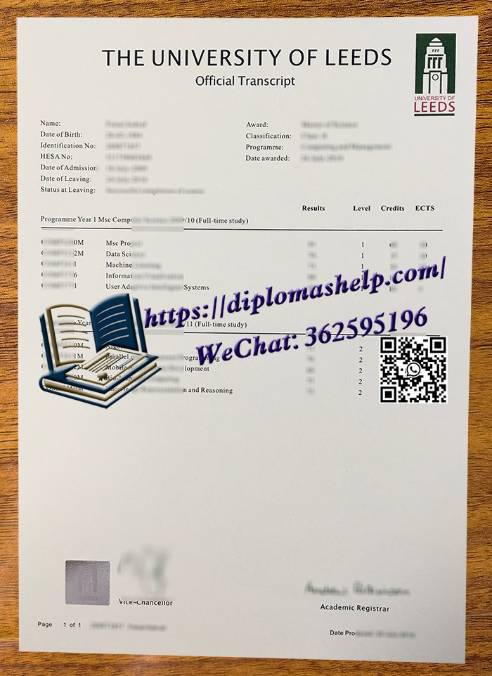 利兹大学成绩单